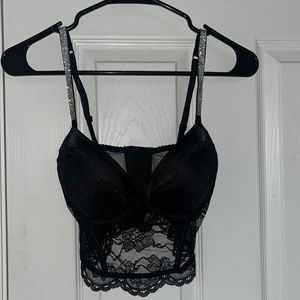 BRAND NEW Victoria’s Secret black lace lingerie bra